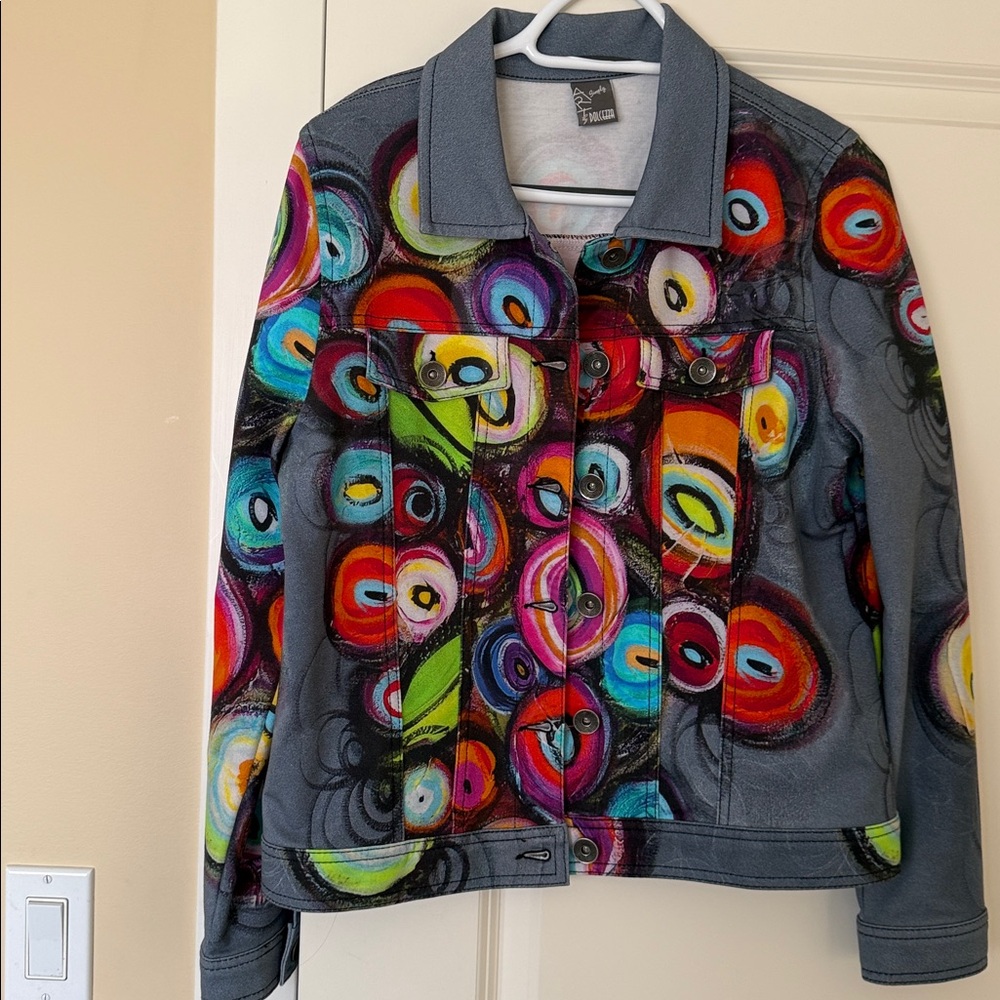 Simply Dolcezza Knit Jean Style Button Front Jacket